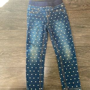 Cat & Jack 5T Jeggings with hearts